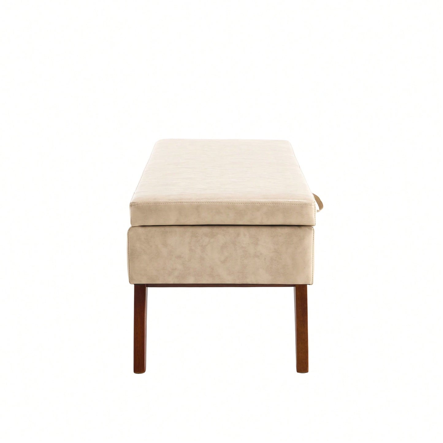 Teddy Wool Upholstered Bed End Stool With Storage And Solid Wood Legs