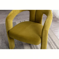 Contemporary Velvet Upholstered Accent Dining Barrel Chairs Set Of 2 Beige For Living Room Kitchen