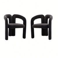 Contemporary Velvet Upholstered Accent Dining Barrel Chairs Set Of 2 Beige For Living Room Kitchen