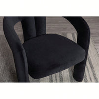 Contemporary Velvet Upholstered Accent Dining Barrel Chairs Set Of 2 Beige For Living Room Kitchen