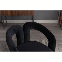 Contemporary Velvet Upholstered Accent Dining Barrel Chairs Set Of 2 Beige For Living Room Kitchen