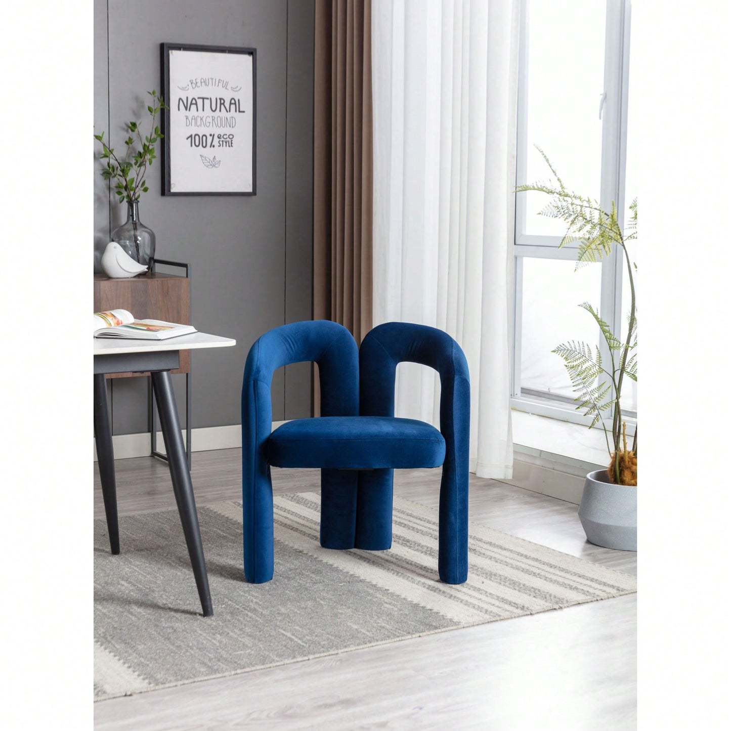 Contemporary Velvet Upholstered Accent Dining Barrel Chairs Set Of 2 Beige For Living Room Kitchen