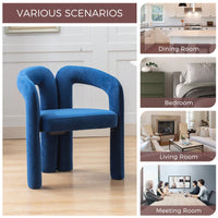 Contemporary Velvet Upholstered Accent Dining Barrel Chairs Set Of 2 Beige For Living Room Kitchen
