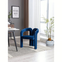 Contemporary Velvet Upholstered Accent Dining Barrel Chairs Set Of 2 Beige For Living Room Kitchen