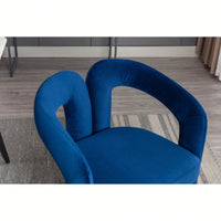 Contemporary Velvet Upholstered Accent Dining Barrel Chairs Set Of 2 Beige For Living Room Kitchen