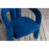Contemporary Velvet Upholstered Accent Dining Barrel Chairs Set Of 2 Beige For Living Room Kitchen
