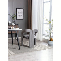 Contemporary Velvet Upholstered Accent Dining Barrel Chairs Set Of 2 Beige For Living Room Kitchen
