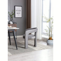Contemporary Velvet Upholstered Accent Dining Barrel Chairs Set Of 2 Beige For Living Room Kitchen