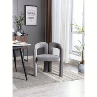 Contemporary Velvet Upholstered Accent Dining Barrel Chairs Set Of 2 Beige For Living Room Kitchen