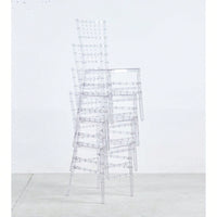 Set Of 4 Modern Plastic Seat Dining Chairs For Stylish Home Decor