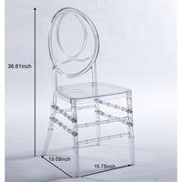 Set Of 4 Modern Plastic Seat Dining Chairs For Stylish Home Decor