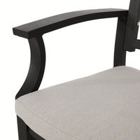 Set Of 2 Outdoor Dining Chairs With Antique Matte Black Finish