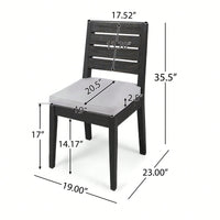 Set Of 2 Elegant Armless Dining Chair With Modern Design And Comfortable Seating