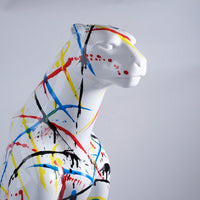 Large 31.5 Inch Modern Resin Leopard Sculpture For Home Decor Stunning Classical Leopard Statue Ideal For Shops And Halls