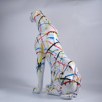 Large 31.5 Inch Modern Resin Leopard Sculpture For Home Decor Stunning Classical Leopard Statue Ideal For Shops And Halls