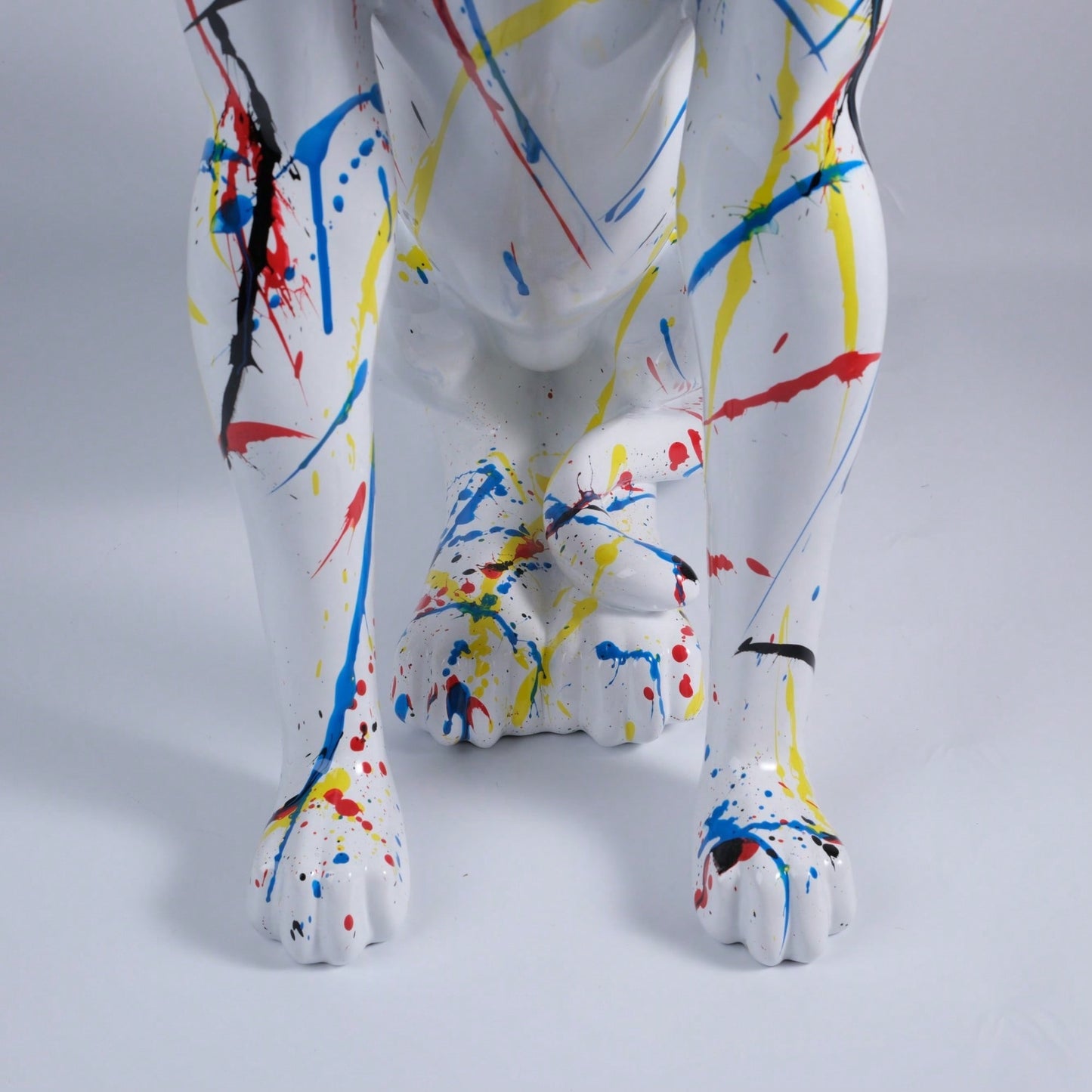 Large 31.5 Inch Modern Resin Leopard Sculpture For Home Decor Stunning Classical Leopard Statue Ideal For Shops And Halls