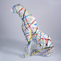 Large 31.5 Inch Modern Resin Leopard Sculpture For Home Decor Stunning Classical Leopard Statue Ideal For Shops And Halls