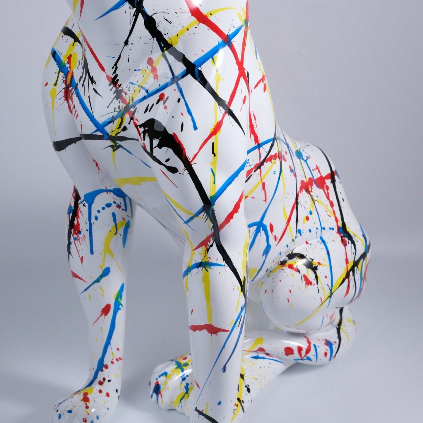 Large 31.5 Inch Modern Resin Leopard Sculpture For Home Decor Stunning Classical Leopard Statue Ideal For Shops And Halls