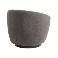 Modern Upholstered Swivel Barrel Armchair With Storage In Dark Green Teddy Fabric For Living Room Bedroom Office And Reading Spaces