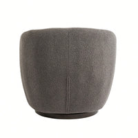 Modern Upholstered Swivel Barrel Armchair With Storage In Dark Green Teddy Fabric For Living Room Bedroom Office And Reading Spaces