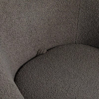 Modern Upholstered Swivel Barrel Armchair With Storage In Dark Green Teddy Fabric For Living Room Bedroom Office And Reading Spaces