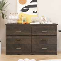 Wood Grain Buffet Sideboard Storage Cabinet With Gold Metal Handles For Dining Room Living Room Kitchen Hallway Grey