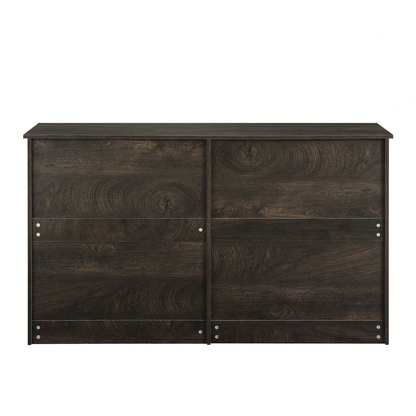 Wood Grain Buffet Sideboard Storage Cabinet With Gold Metal Handles For Dining Room Living Room Kitchen Hallway Grey