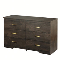 Wood Grain Buffet Sideboard Storage Cabinet With Gold Metal Handles For Dining Room Living Room Kitchen Hallway Grey