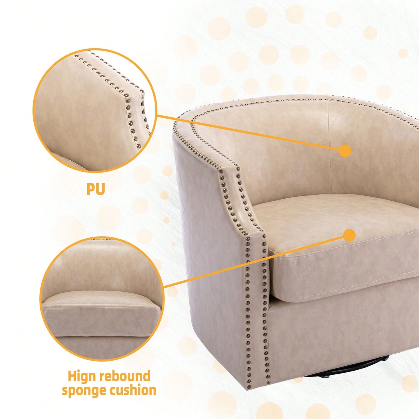 Elegant Swivel Living Room Chair For Modern Comfort And Style