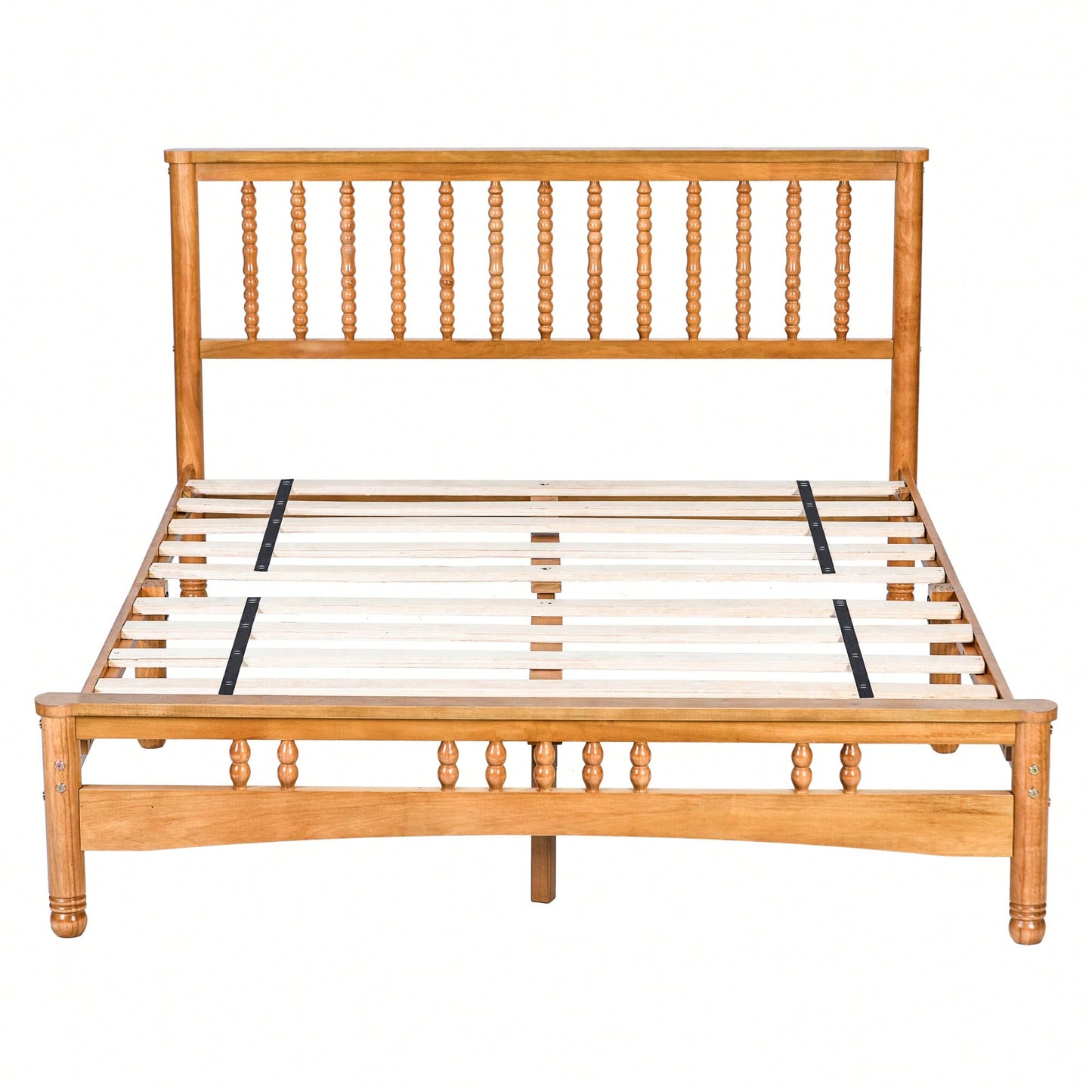 Elegant Wooden Queen Platform Bed Frame With Headboard Easy Assembly No Box Spring Needed