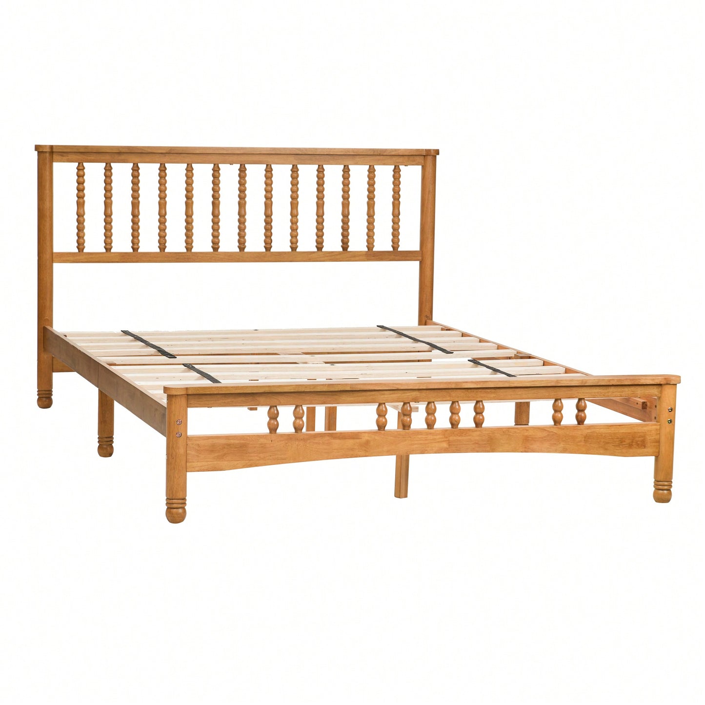 Elegant Wooden Queen Platform Bed Frame With Headboard Easy Assembly No Box Spring Needed