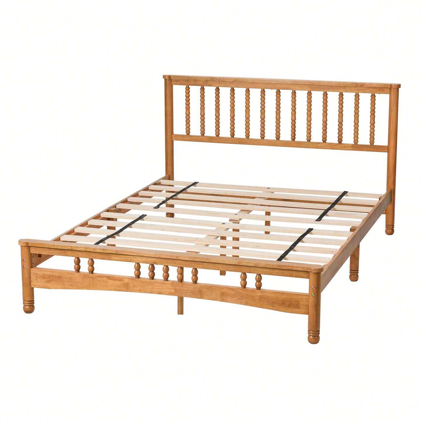 Elegant Wooden Queen Platform Bed Frame With Headboard Easy Assembly No Box Spring Needed