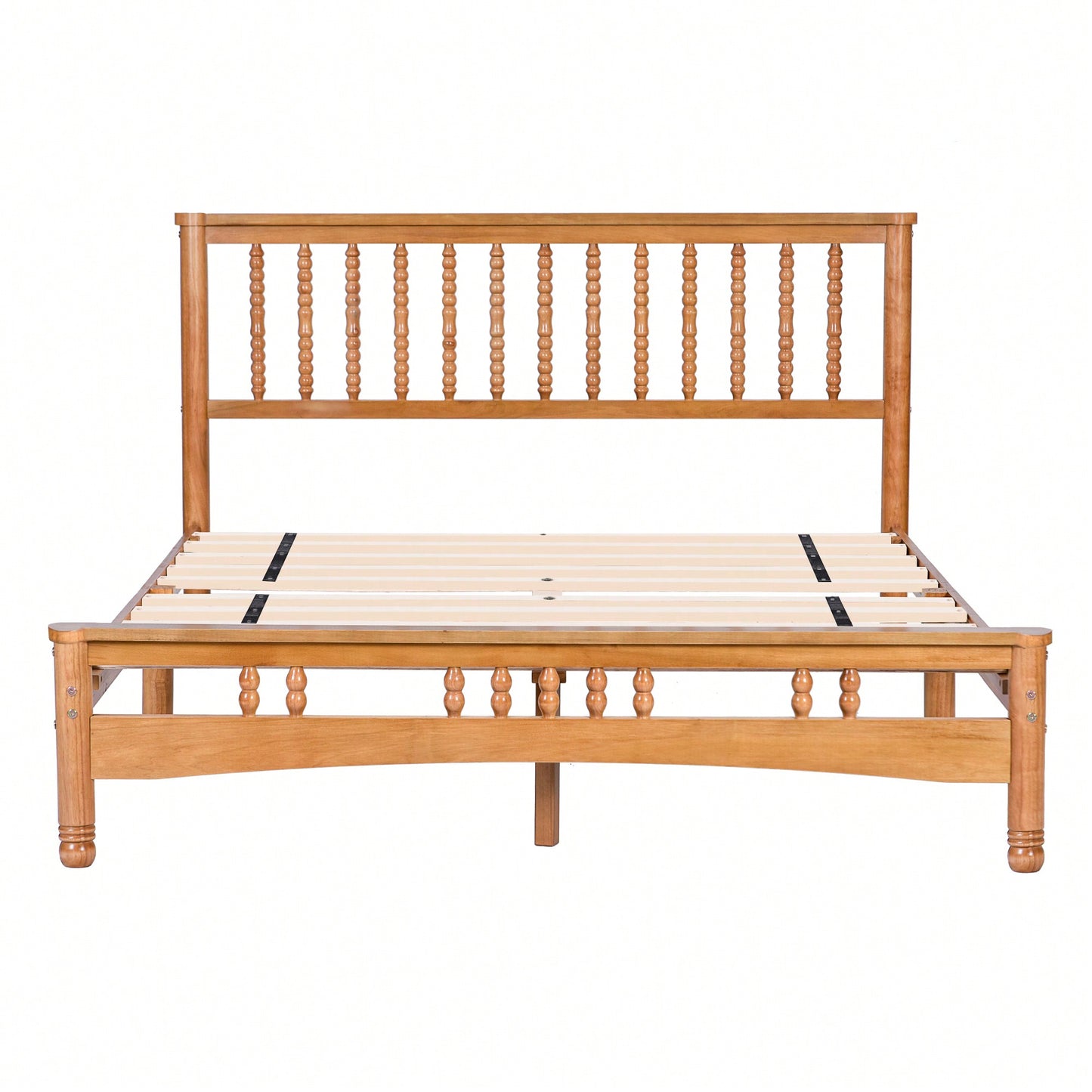 Elegant Wooden Queen Platform Bed Frame With Headboard Easy Assembly No Box Spring Needed