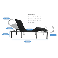 Motorized Adjustable Bed Base With Head And Foot Incline For Ultimate Comfort And Easy Assembly