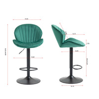 Adjustable Bar Stools Set Of 2 With Back And Footrest For Kitchen And Pub Counter Height Black