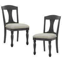 Mid Century Upholstered Dining Chairs Set Of 2 Comfortable Retro Kitchen Living Room Restaurant Furniture