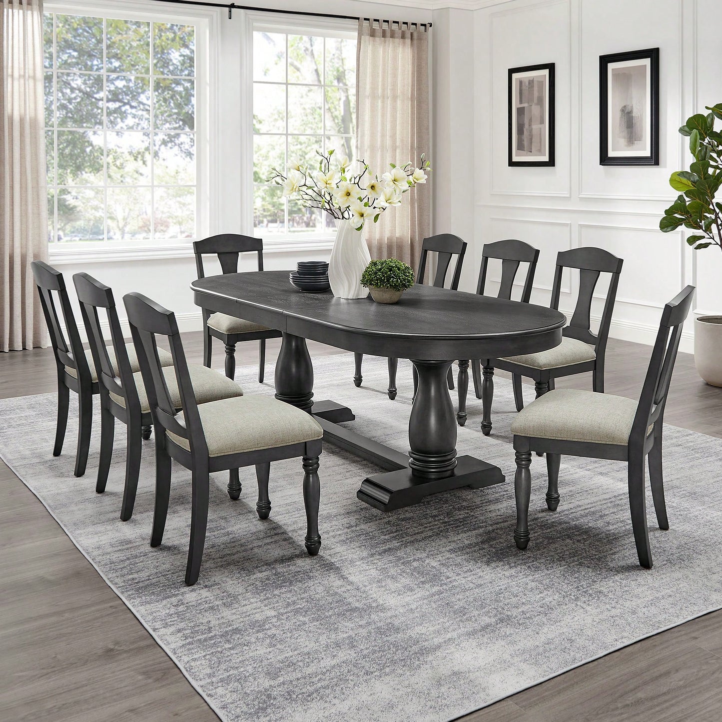 Mid Century Upholstered Dining Chairs Set Of 2 Comfortable Retro Kitchen Living Room Restaurant Furniture
