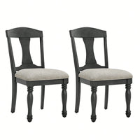Mid Century Upholstered Dining Chairs Set Of 2 Comfortable Retro Kitchen Living Room Restaurant Furniture