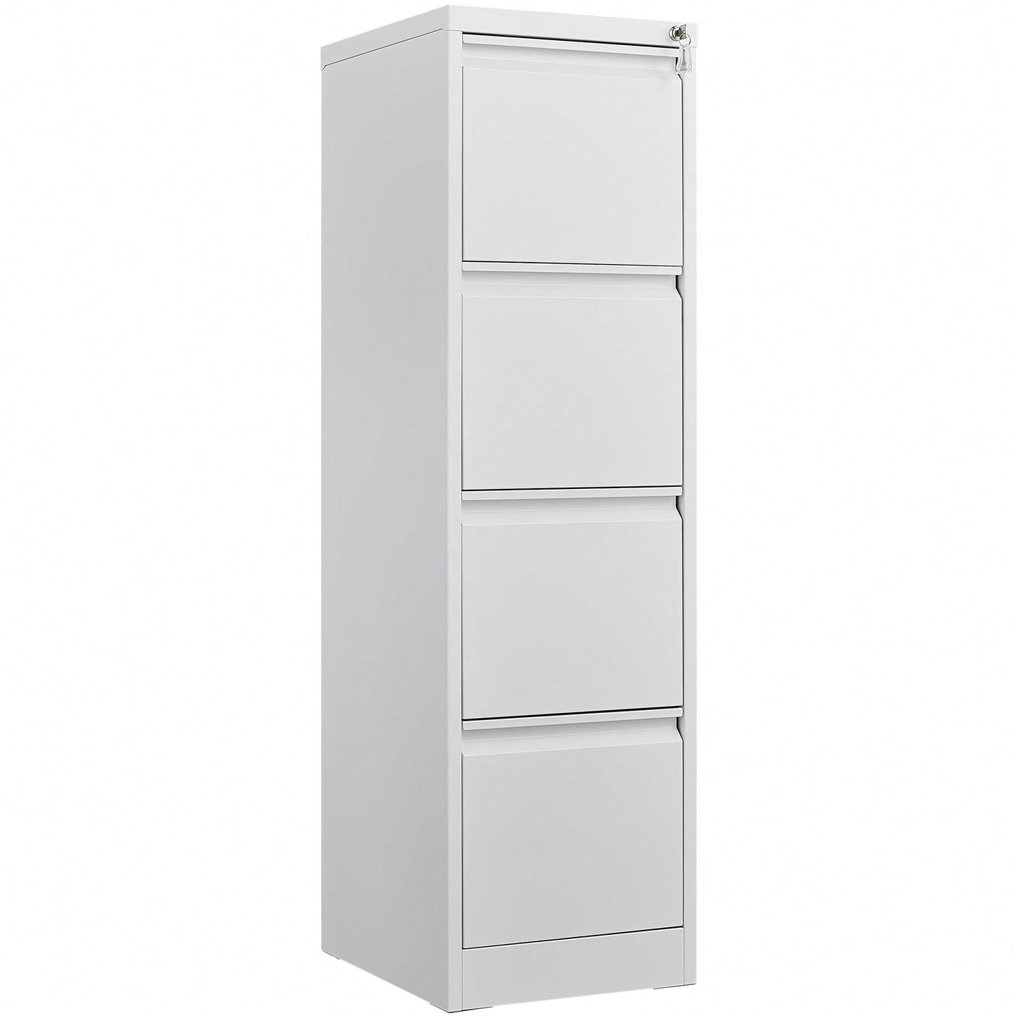 4 Drawer Vertical Metal File Cabinet With Lock For Home Office Storage A4 Letter Legal Files