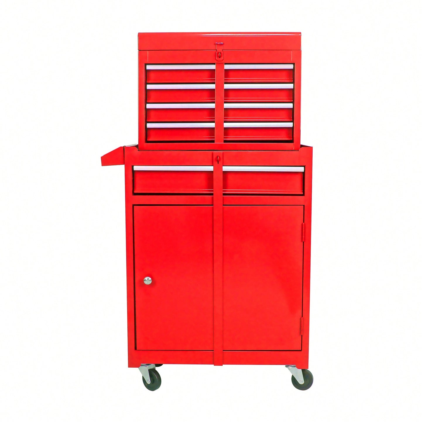 5-Drawer Rolling Tool Chest With Lockable Wheels, Sliding Drawers, Detachable Top, And Adjustable Shelf For Garage And Workshop Storage