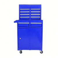 5-Drawer Rolling Tool Chest With Lockable Wheels, Sliding Drawers, Detachable Top, And Adjustable Shelf For Garage And Workshop Storage