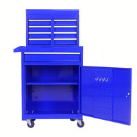 5-Drawer Rolling Tool Chest With Lockable Wheels, Sliding Drawers, Detachable Top, And Adjustable Shelf For Garage And Workshop Storage