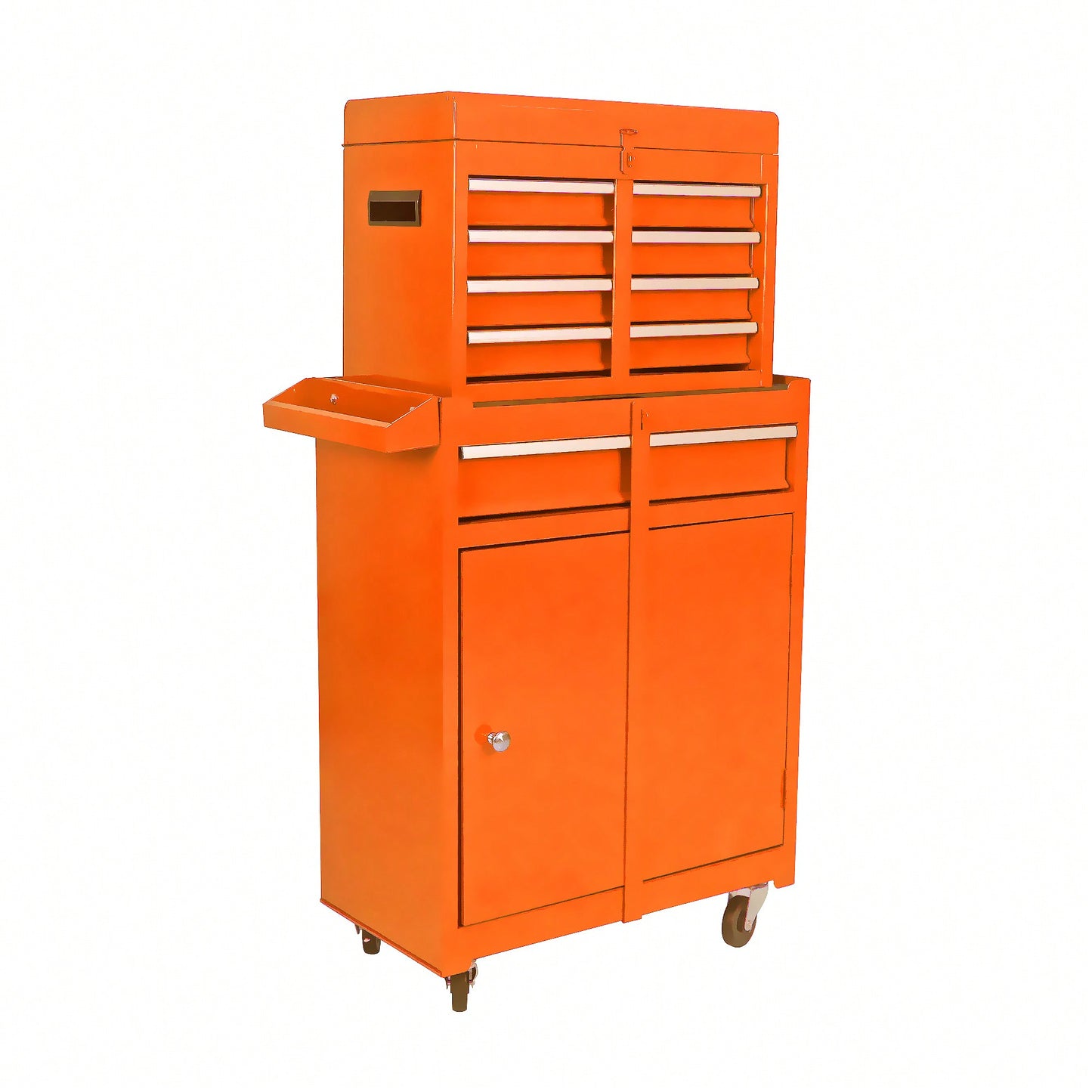 5-Drawer Rolling Tool Chest With Lockable Wheels, Sliding Drawers, Detachable Top, And Adjustable Shelf For Garage And Workshop Storage