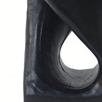 Stylish Black Twist Shape Side Table With Wood-Like Texture For Modern Living Spaces