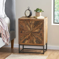 Modern Minimalist Night Stand With Drawer And Open Shelf For Bedroom Storage