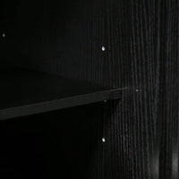 Modern Slatted Grille Cabinet With Striped Door High-Quality MDF And Sturdy Metal Legs