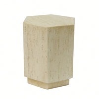 MGO Hexagonal Archaistic Side Table For Modern Living Room Decor