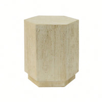 MGO Hexagonal Archaistic Side Table For Modern Living Room Decor