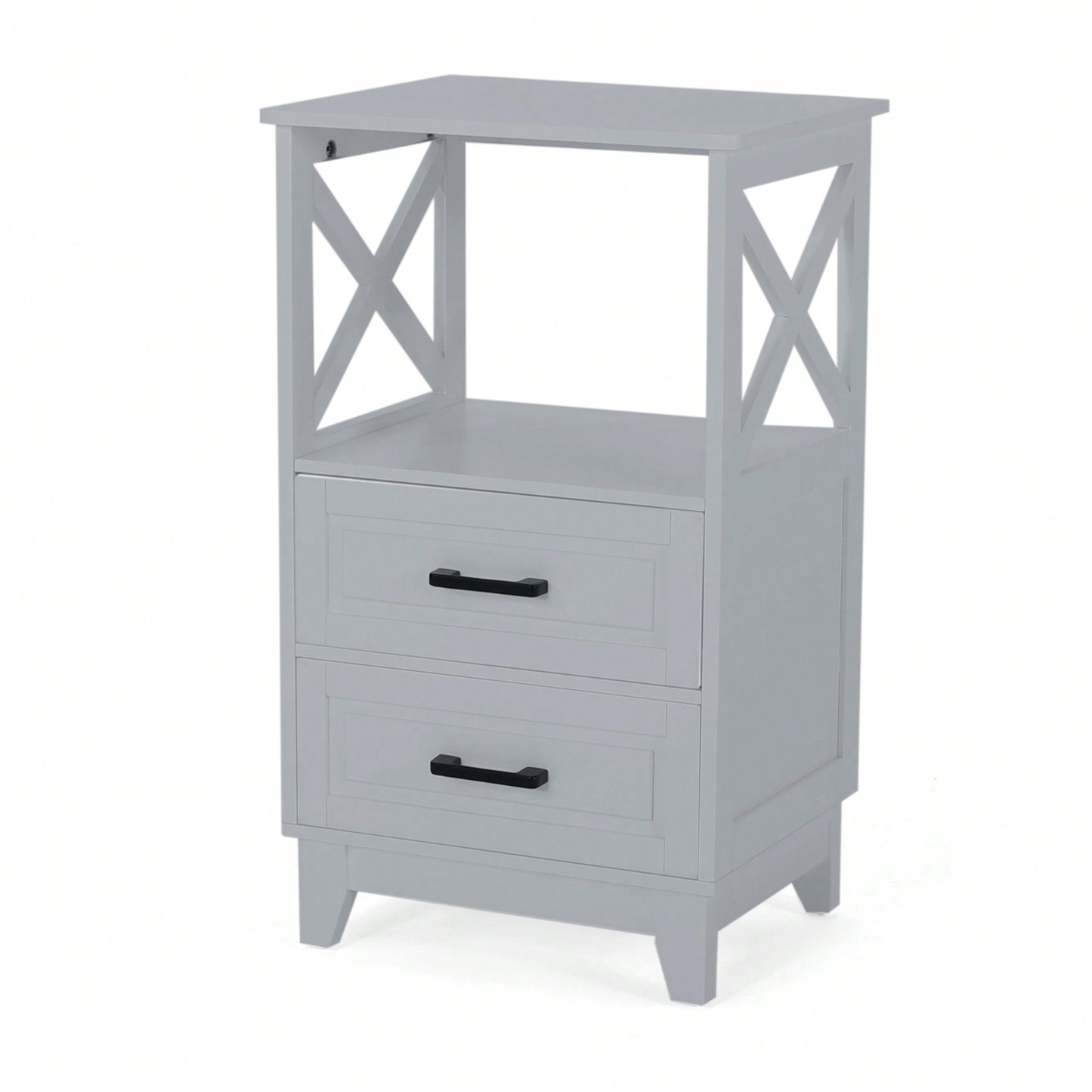 Stylish 2 Drawer Storage Cabinet For Home And Office Organization