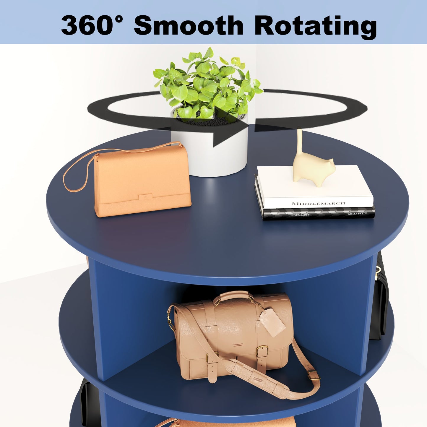 360 Degree Rotating Shoe Cabinet With 6 Layers For Space-Saving Storage And Organization